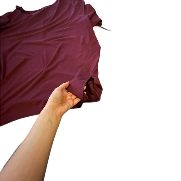 Terra &sky Burgundy short sleeve top - Picture 3 of 6
